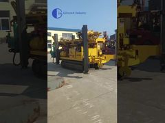 डीजल Gl400s 400m वाटर वेल ड्रिलिंग रिग मशीन Dth हाइड्रोलिक स्टील ट्रैक चेसिस