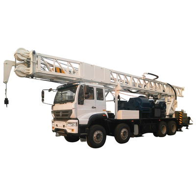 गुणवत्ता  Borehole Water Well Drill Rig 600m Truck Mounted With Mud Pump कारखाना