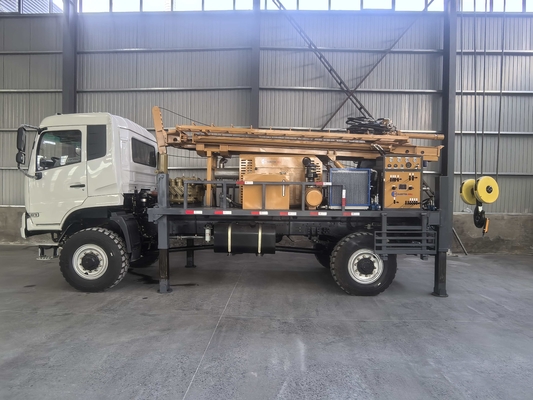 GL500T हाइड्रोलिक ट्रक घुड़सवार बोरहोल पानी अच्छी तरह से गहरी अच्छी तरह से के लिए ड्रिल रिग