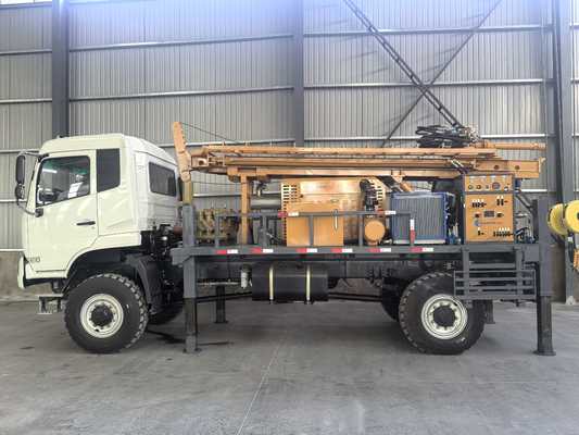 GL500T हाइड्रोलिक ट्रक घुड़सवार बोरहोल पानी अच्छी तरह से गहरी अच्छी तरह से के लिए ड्रिल रिग