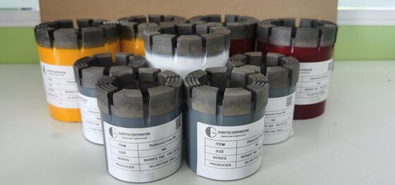 खनन अन्वेषण के लिए लंबी जीवनकाल वाली फुल-स्पेसिफिकेशन BQ/NQ/HQ/PQ वायरलाइन कोरिंग डायमंड कोर बिट्स